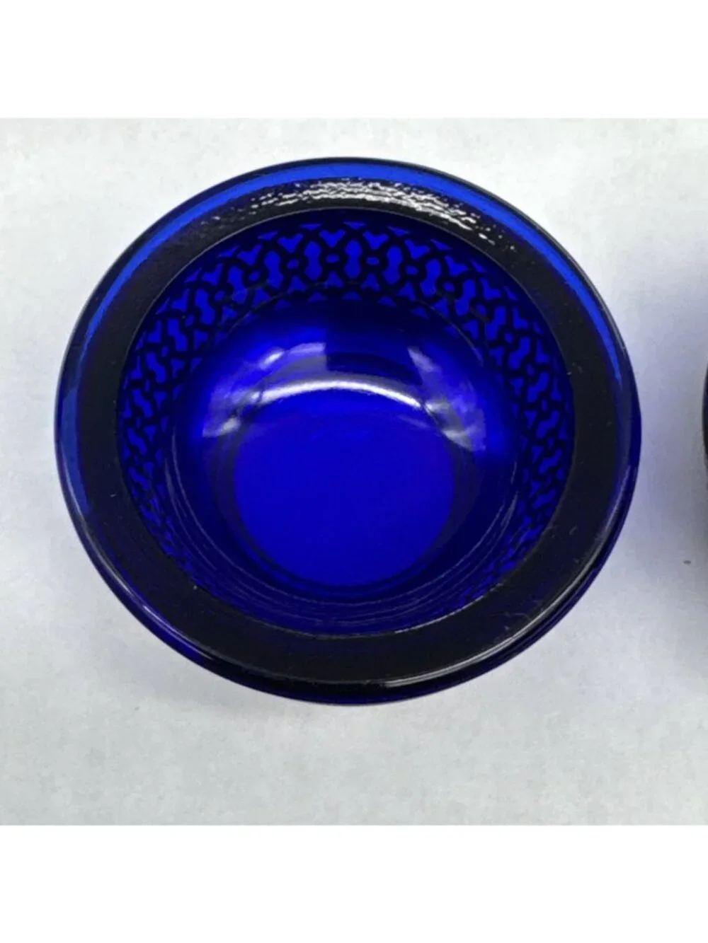 Set of 2 Antique Webster Sterling Silver Cobalt Open Salt Cellars American 2”